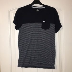 Small Navy striped Hollister shirt